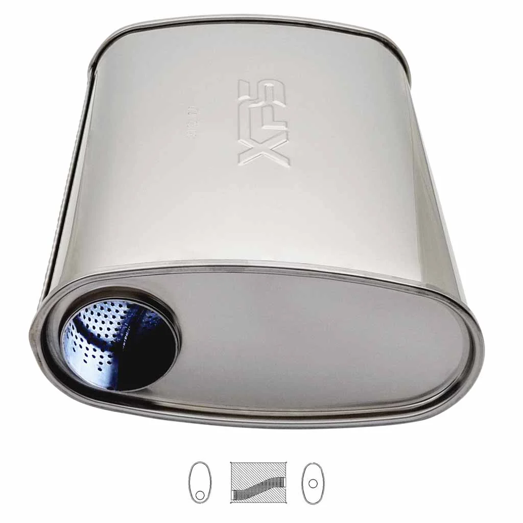 10" x 4" Offset/Centre Configurations Mufflers | Stainless 304 | Select Your Size Length and Internal Options - Image 3