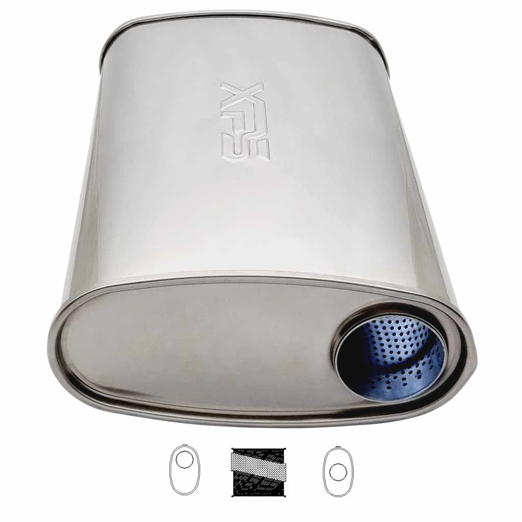 10" x 4" Offset/Centre Configurations Mufflers | Stainless 304 | Select Your Size Length and Internal Options - Image 4
