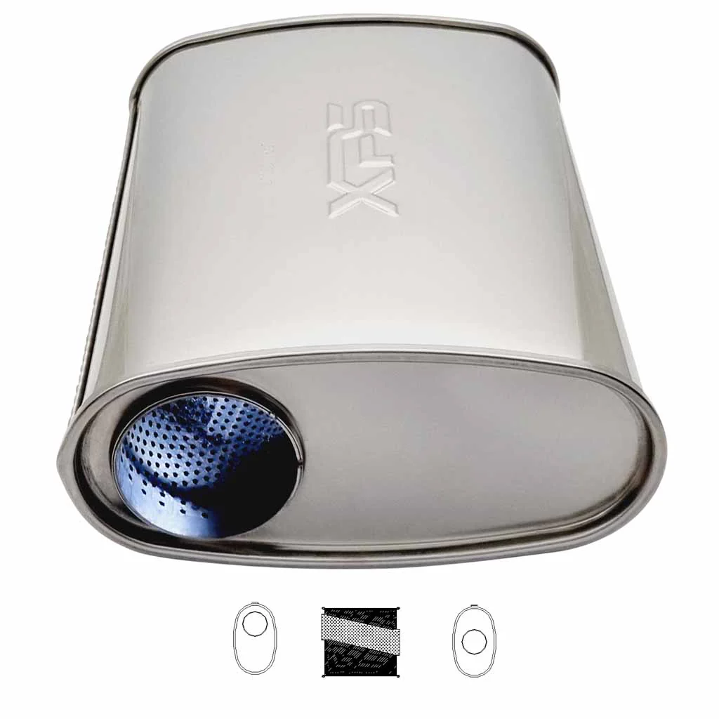 10" x 4" Offset/Centre Configurations Mufflers | Stainless 304 | Select Your Size Length and Internal Options - Image 5