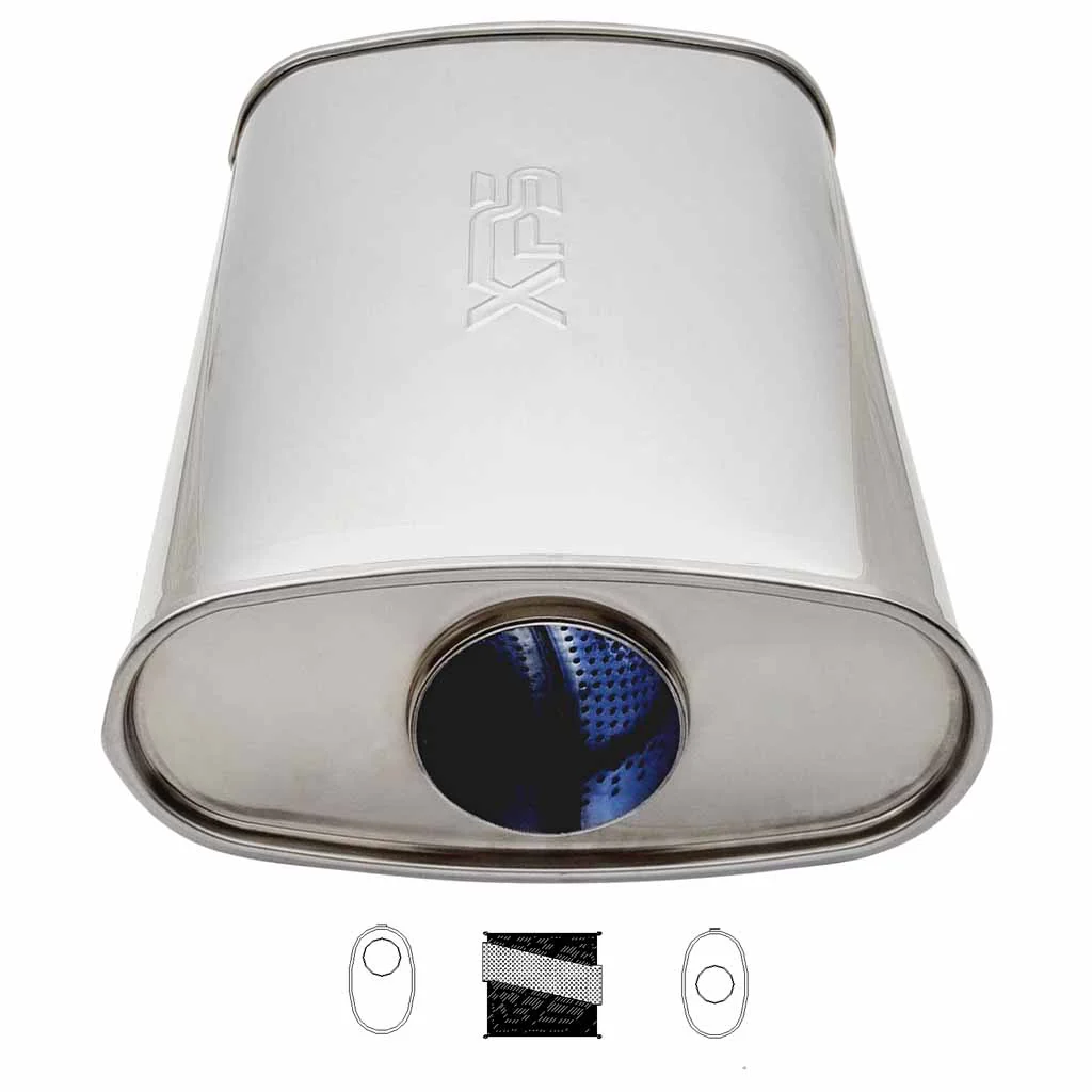 10" x 4" Offset/Centre Configurations Mufflers | Stainless 304 | Select Your Size Length and Internal Options - Image 6