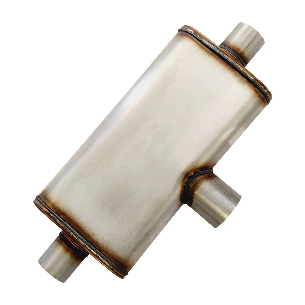 10" x 4" Mid In/Dual Out Single Each End Configurations Mufflers | Stainless 409 | Select Your Size Length and Internal Options - Image 5