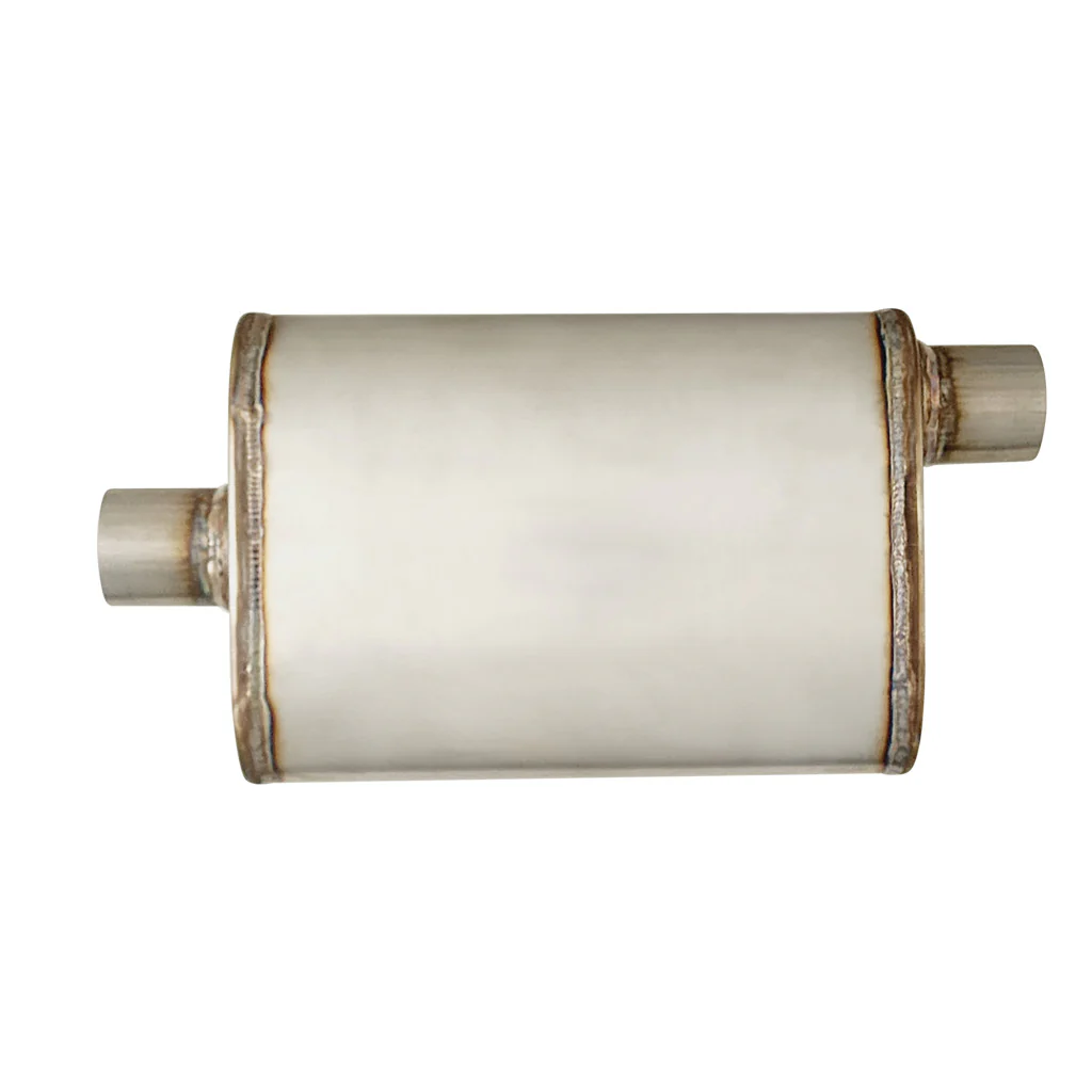 10" x 4" Offset/Centre Welded (F) Configurations Mufflers | Stainless 409 | Select Your Size Length and Internal Options - Image 4