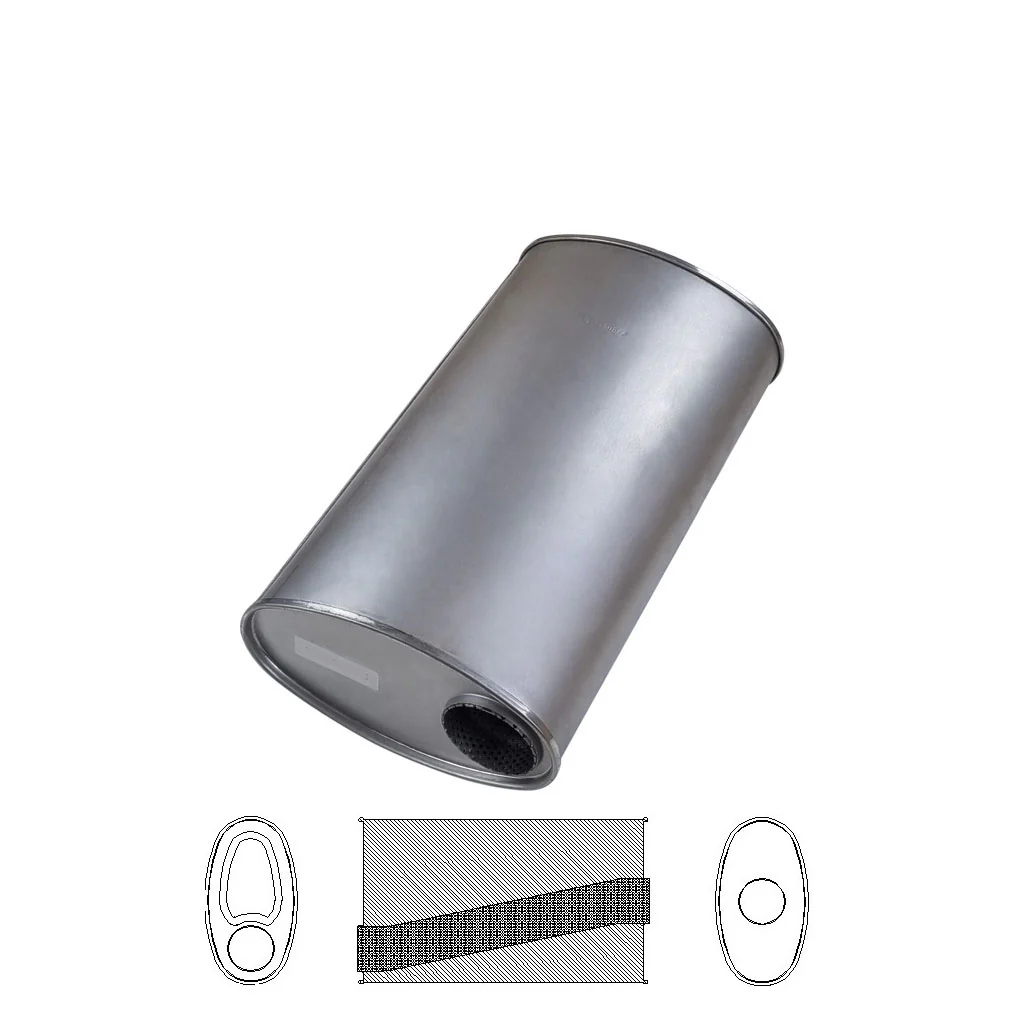 11" x 6" Offset/Centre Configurations Mufflers | Aluminised | Select Your Size Length and Internal Options - Image 11
