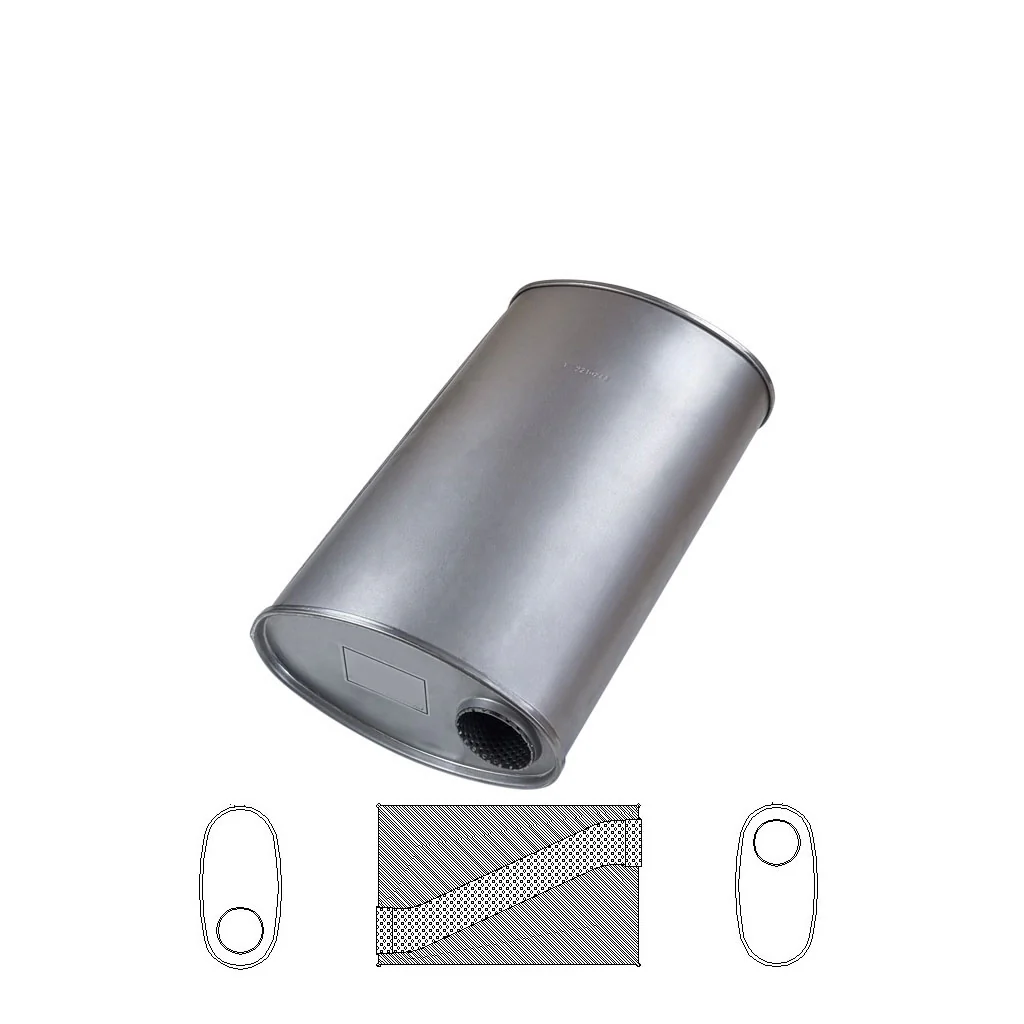 11" x 6" Offset/Offset Configurations Mufflers | Aluminised | Select Your Size Length and Internal Options - Image 2