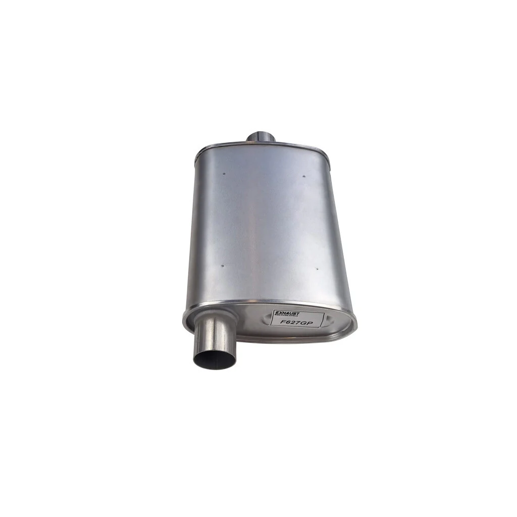 2.25" Universal Car Muffler 10" x 4" Oval 14" Long Glass Packed O/C - Image 3