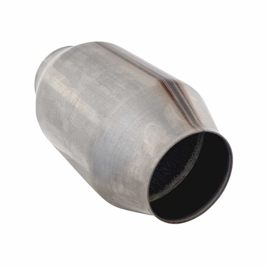 Universal Catalytic Converters - 2.5" to 3" 100/200 Cell Metallic Round Body, Brush Finish, 190mm Length - Image 5
