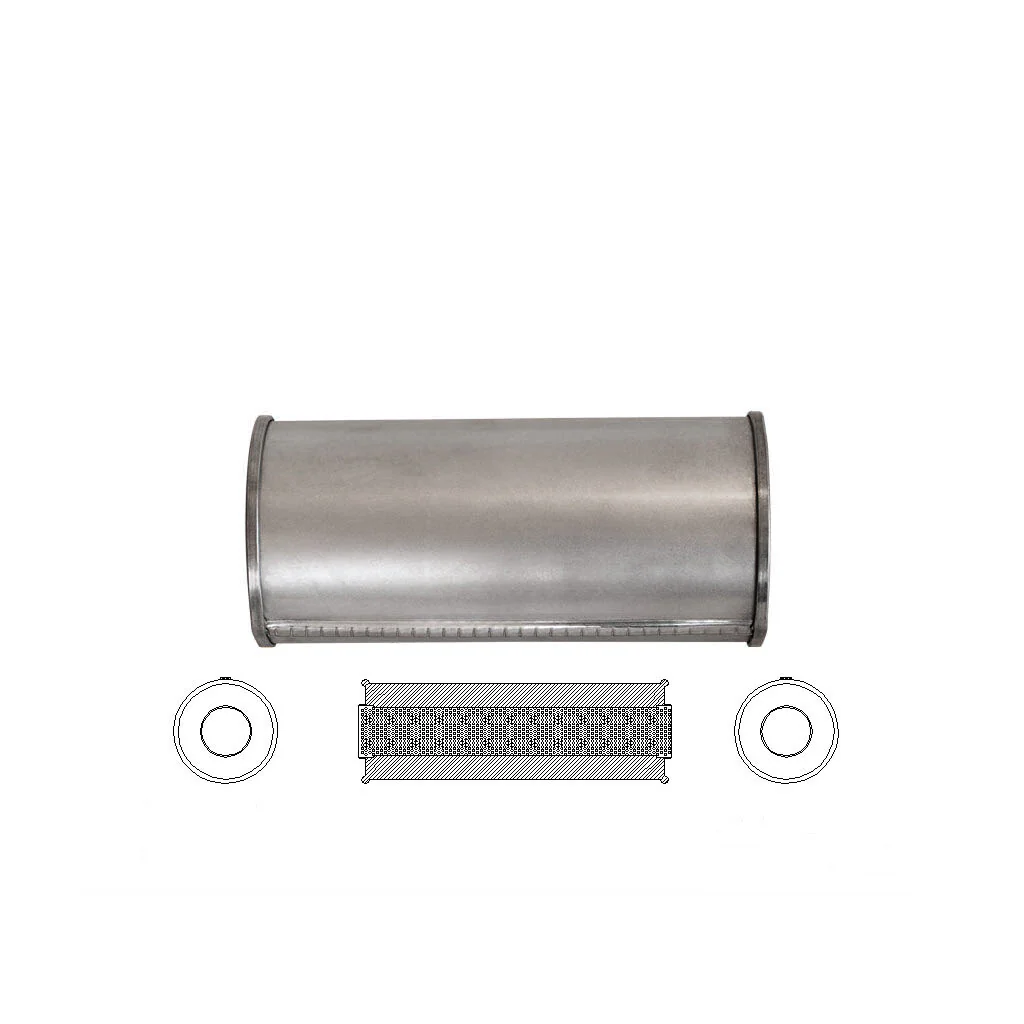 5" Round Centre/Centre Configurations Universal Mufflers | Aluminised | Select Your Size Length and Internal Options - Image 5