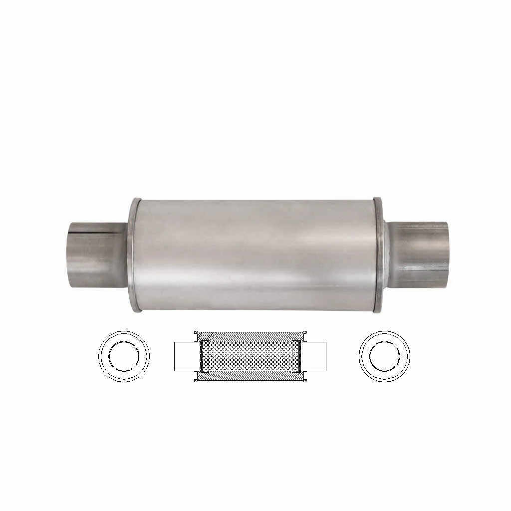 5" Round Centre/Centre Configurations Universal Mufflers | Aluminised | Select Your Size Length and Internal Options - Image 7