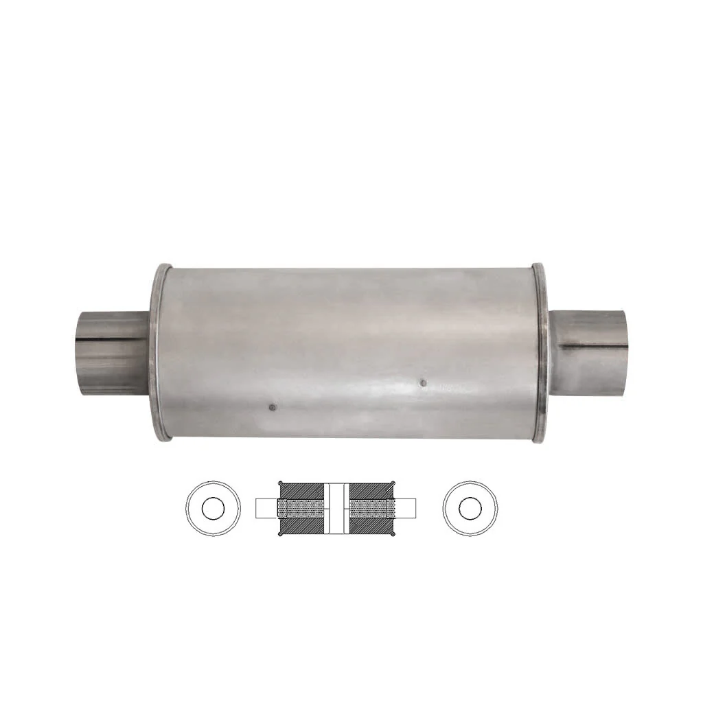5" Round Centre/Centre Configurations Universal Mufflers | Aluminised | Select Your Size Length and Internal Options - Image 8