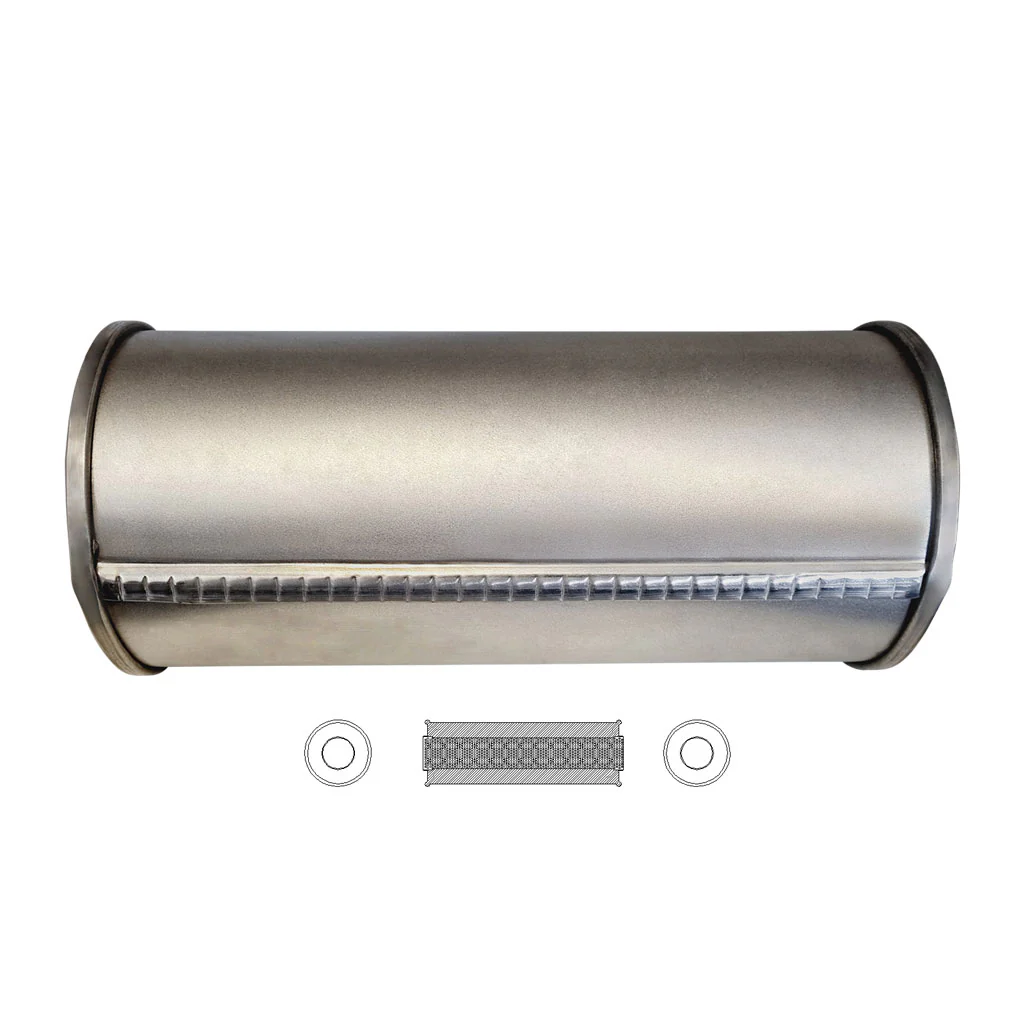 5" Round Centre/Centre Configurations Universal Mufflers | Aluminised | Select Your Size Length and Internal Options - Image 9
