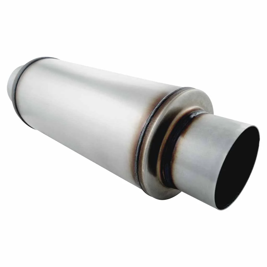 6" Round Centre/Centre Configurations Mufflers | Stainless 409 | Select Your Size Length and Internal Options - Image 2