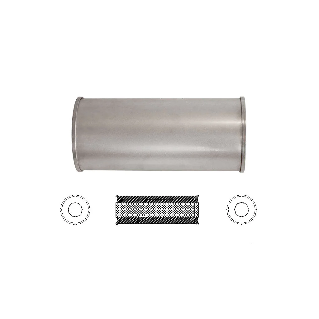 6" Round Centre/Centre Configurations Universal Mufflers | Aluminised | Select Your Size Length and Internal Options - Image 4