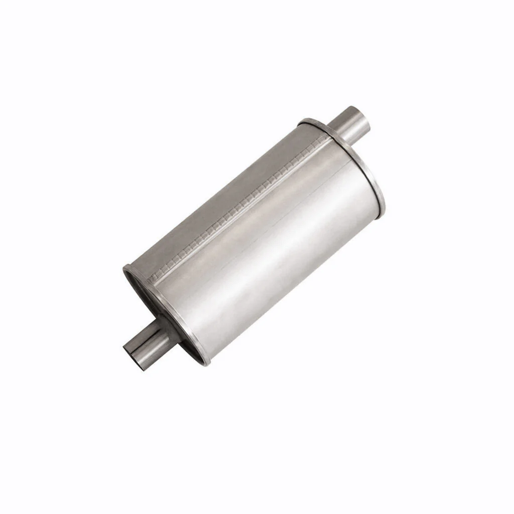 6" Round Offset/Offset Righthand Rotation Configurations Universal Mufflers | Aluminised | Select Your Size Length and Internal Options - Image 2