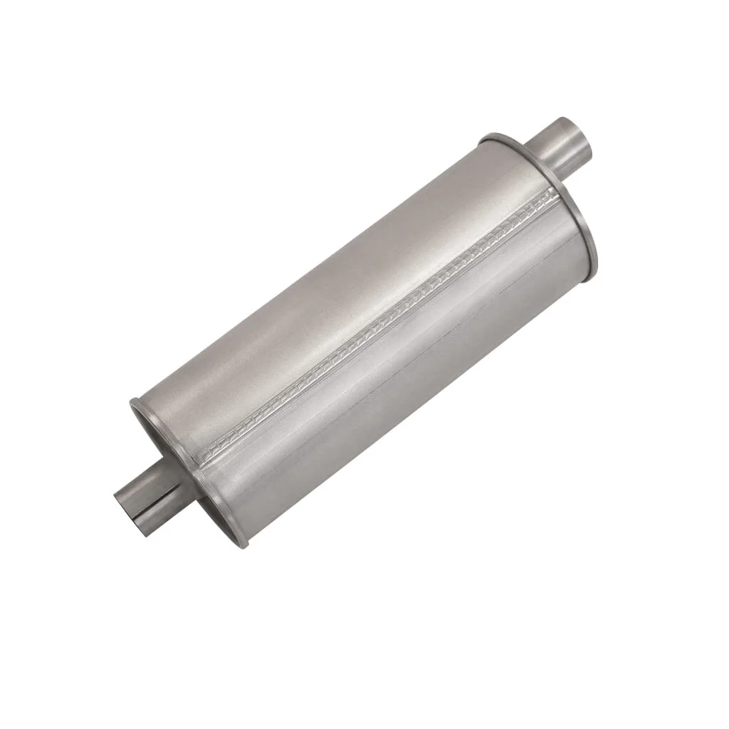 6" Round Offset/Offset Righthand Rotation Configurations Universal Mufflers | Aluminised | Select Your Size Length and Internal Options - Image 3