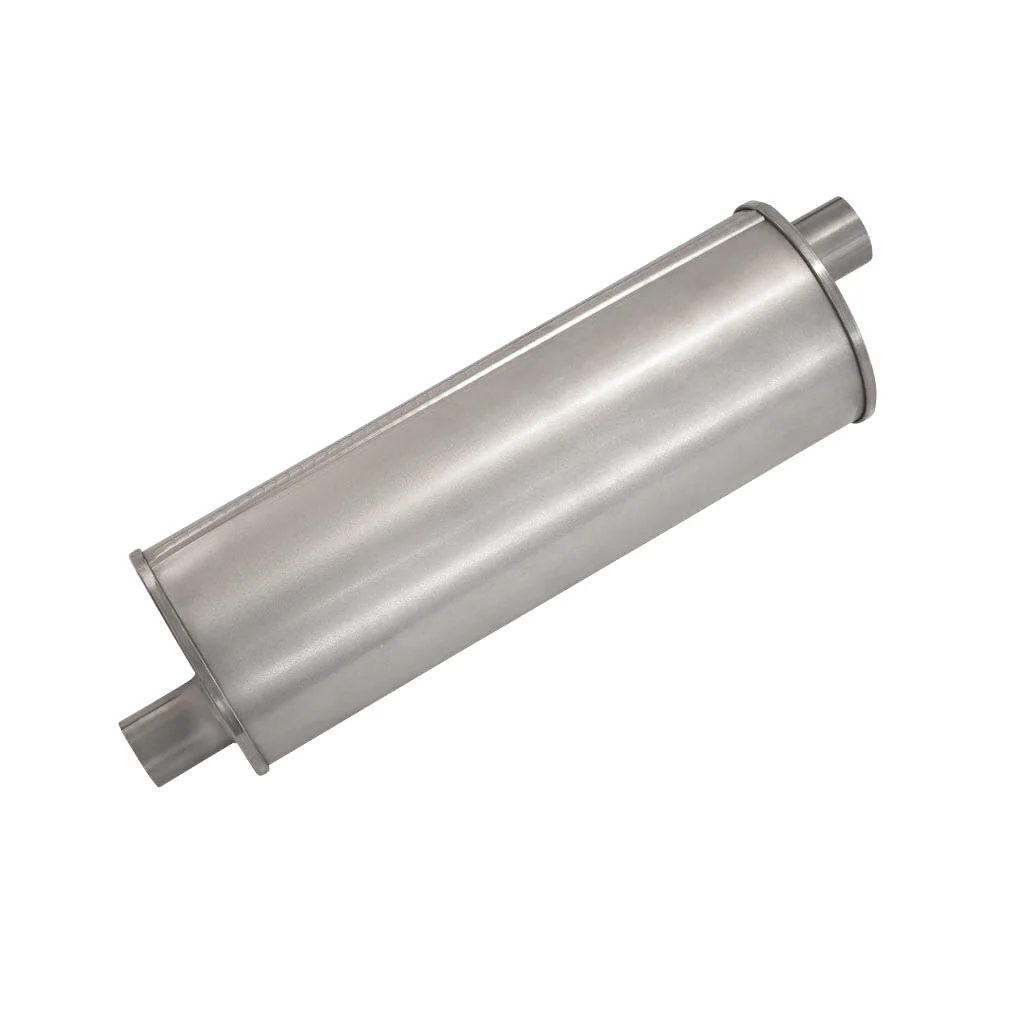 6" Round Offset/Offset Righthand Rotation Configurations Universal Mufflers | Aluminised | Select Your Size Length and Internal Options - Image 4