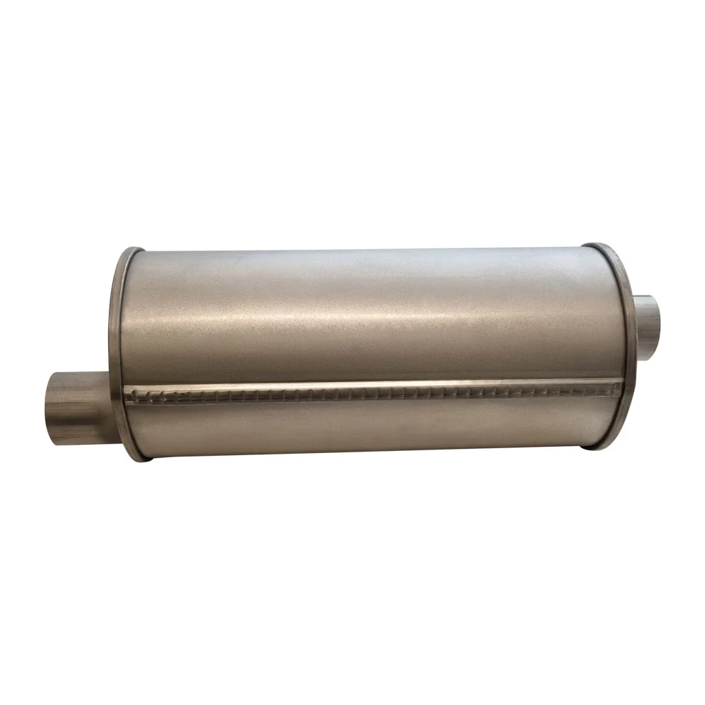6" Round Offset/Offset Righthand Rotation Configurations Universal Mufflers | Aluminised | Select Your Size Length and Internal Options - Image 5