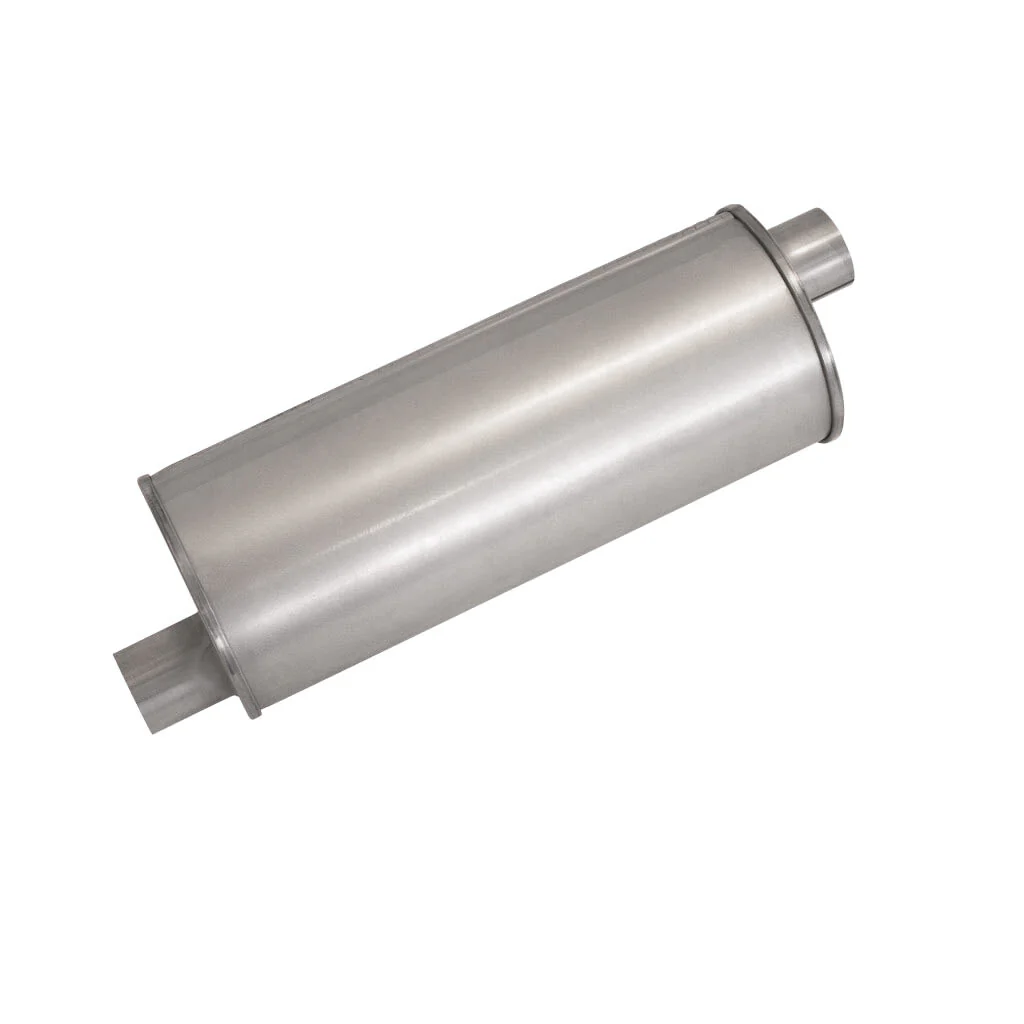 6" Round Offset/Offset Righthand Rotation Configurations Universal Mufflers | Aluminised | Select Your Size Length and Internal Options - Image 6
