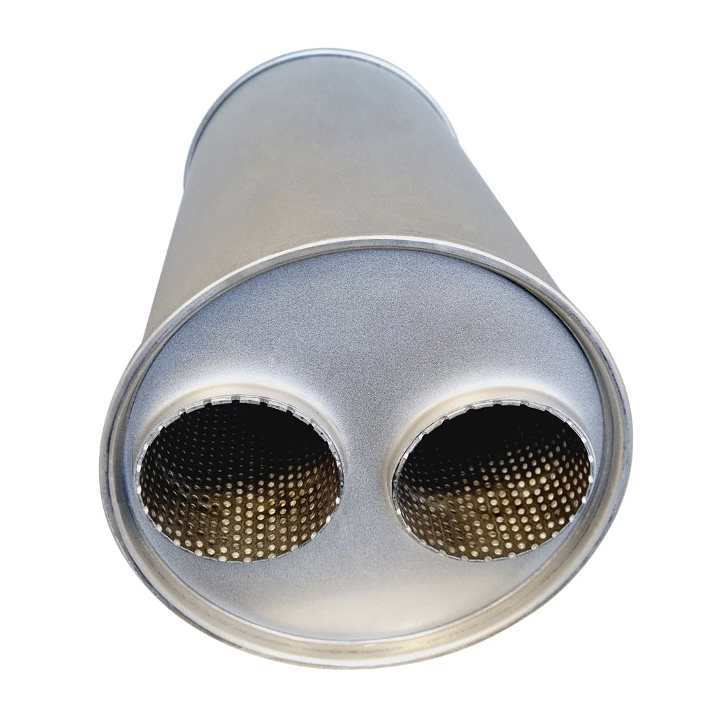 7" Round Dual/Dual Configurations Universal Mufflers | Aluminised | Select Your Size Length and Internal Options - Image 2