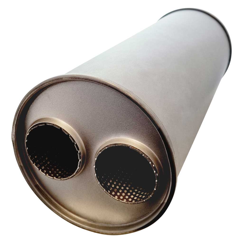 7" Round Offset/Offset Configurations Universal Mufflers | Aluminised | Select Your Size Length and Internal Options - Image 4