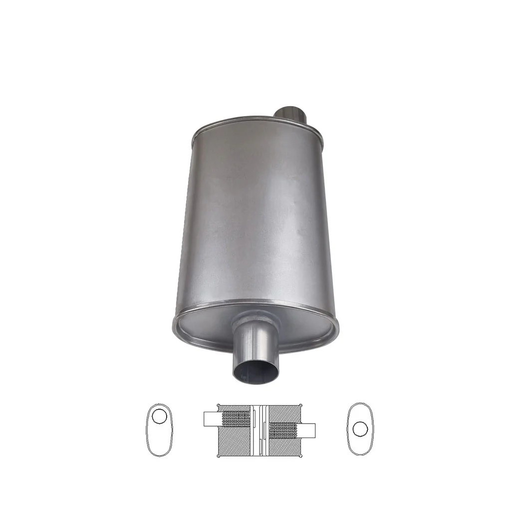 8" x 4" Offset/Centre Configurations Mufflers | Aluminised | Select Your Size Length and Internal Options - Image 6