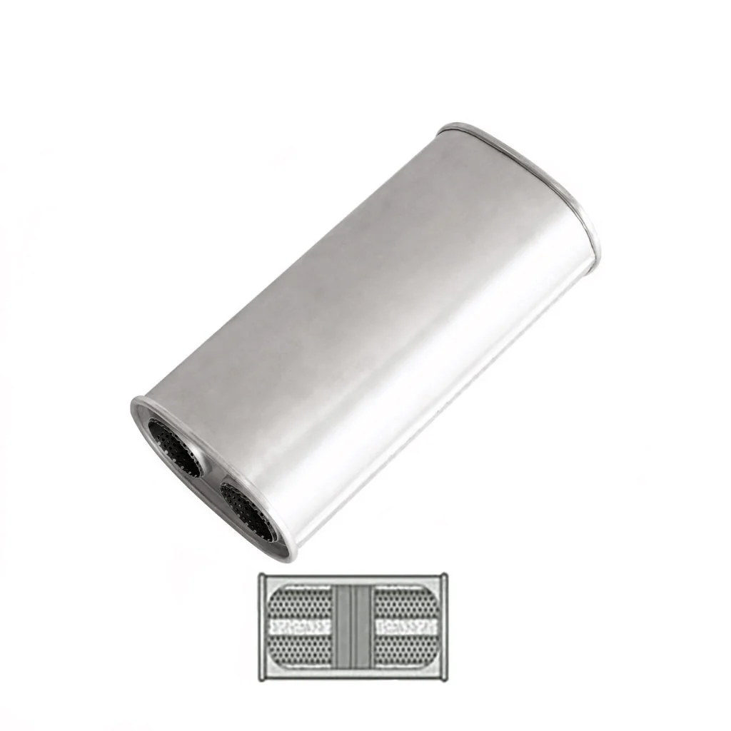 8" x 5" Dual/Dual Configurations Mufflers | Aluminised | Select Your Size Length and Internal Options - Image 3