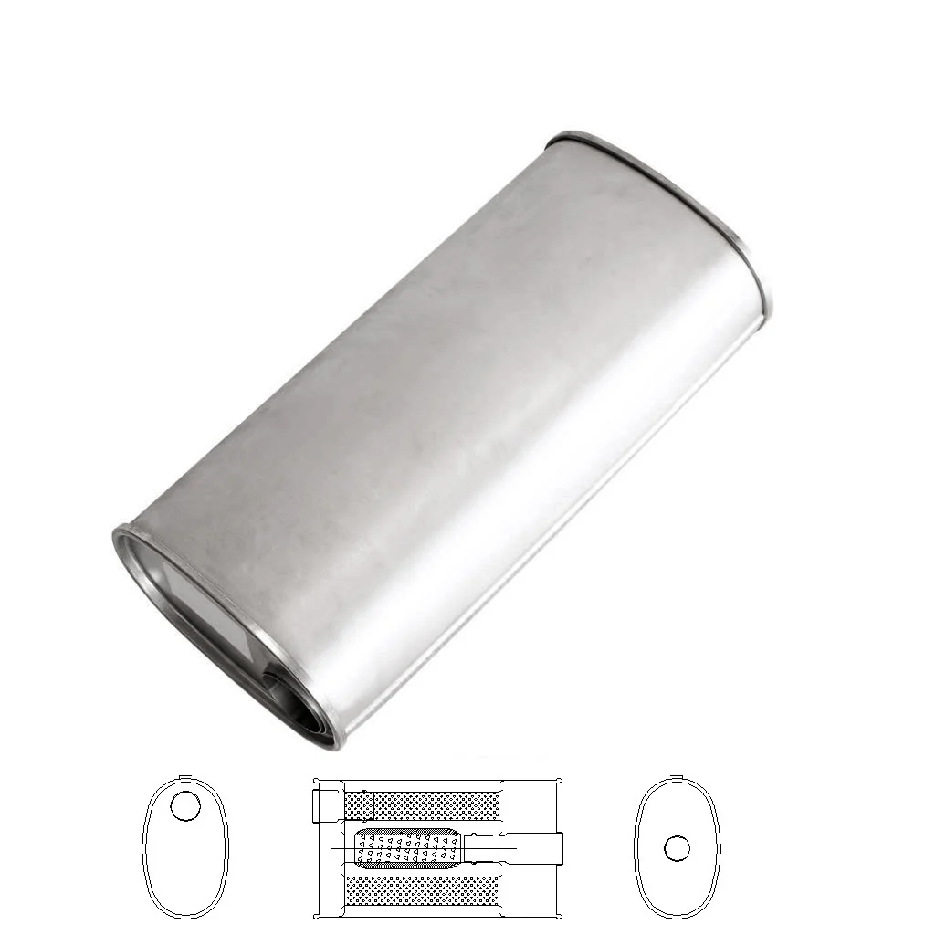 8" x 5" Offset/Centre Configurations Mufflers | Aluminised | Select Your Size Length and Internal Options - Image 10