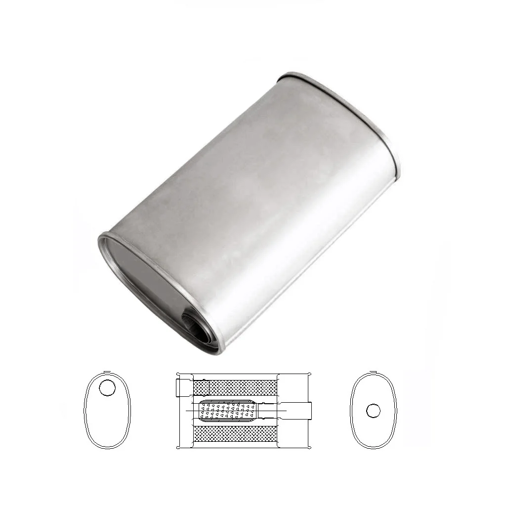 8" x 5" Offset/Centre Configurations Mufflers | Aluminised | Select Your Size Length and Internal Options - Image 3