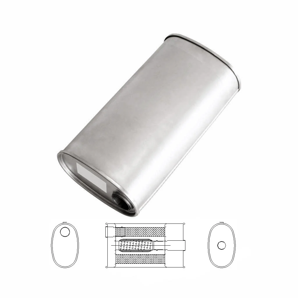 8" x 5" Offset/Centre Configurations Mufflers | Aluminised | Select Your Size Length and Internal Options - Image 4