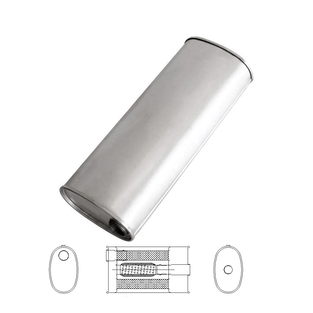 8" x 5" Offset/Centre Configurations Mufflers | Aluminised | Select Your Size Length and Internal Options - Image 6