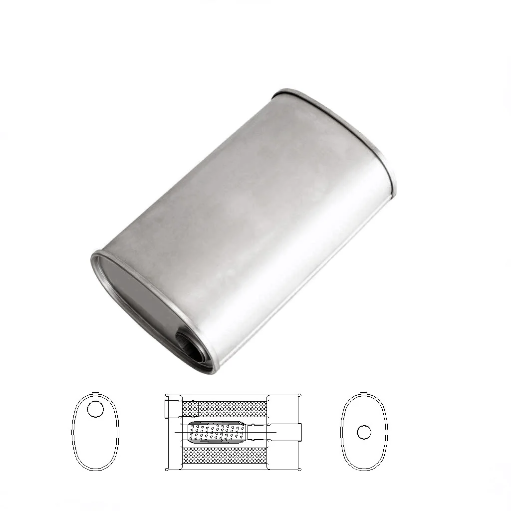 8" x 5" Offset/Centre Configurations Mufflers | Aluminised | Select Your Size Length and Internal Options - Image 7