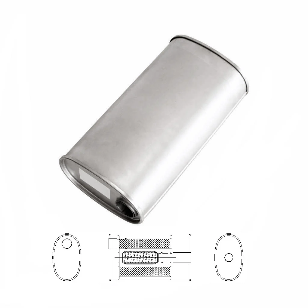 8" x 5" Offset/Centre Configurations Mufflers | Aluminised | Select Your Size Length and Internal Options - Image 8