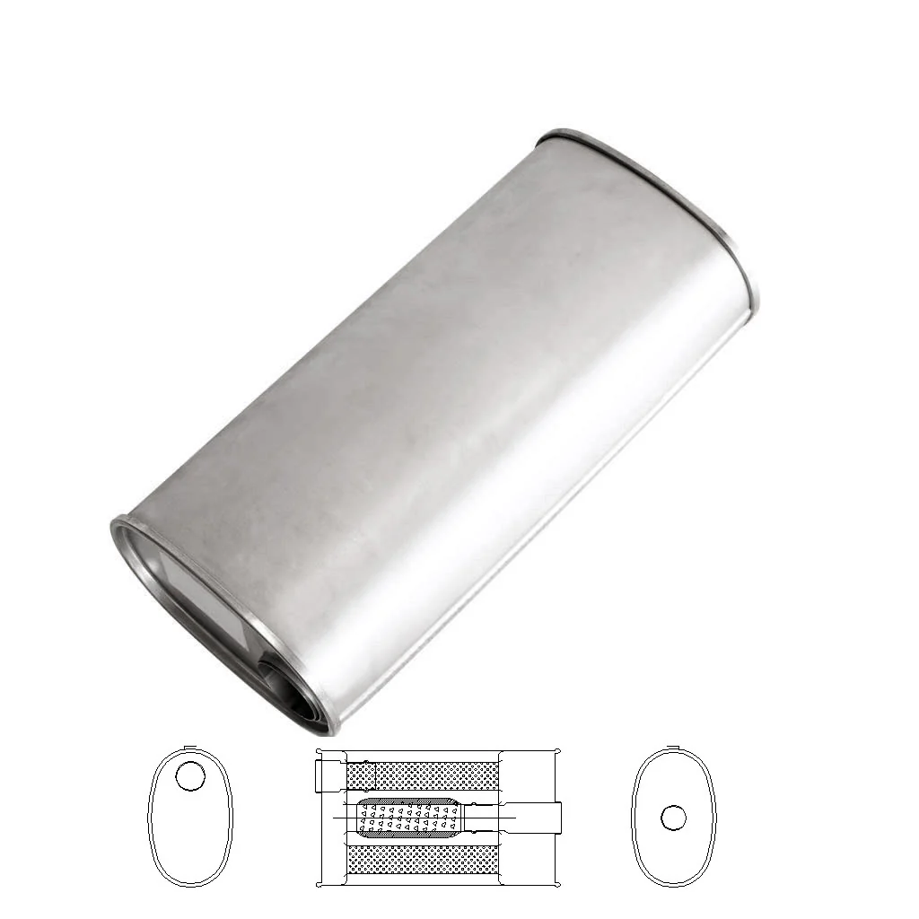 8" x 5" Offset/Centre Configurations Mufflers | Aluminised | Select Your Size Length and Internal Options - Image 9