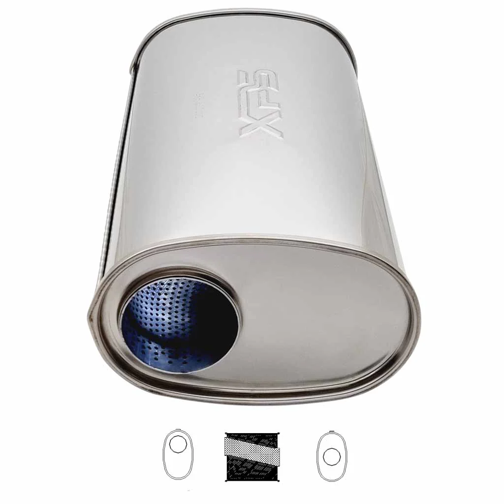 8" x 5" Offset/Centre Configurations Mufflers | Stainless 304 | Select Your Size Length and Internal Options - Image 6