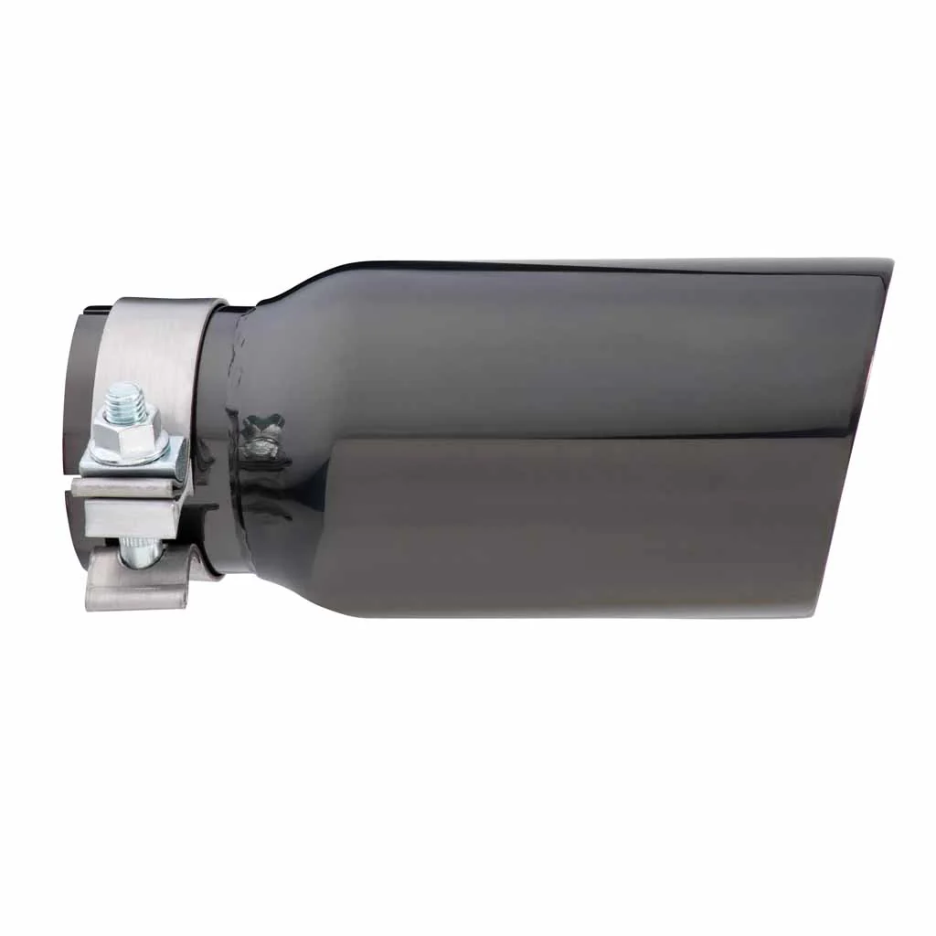 Exhaust Tip Angle Cut Inner Cone 2.5" In - 89mm Out 8" Long 304 Black Chrome - Image 3