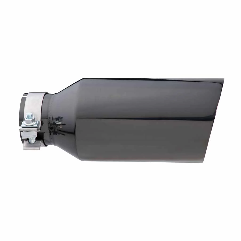 Exhaust Tip Angle Cut Inner Cone 3" In - 127mm Out 12" Long 304 Black Chrome - Image 3