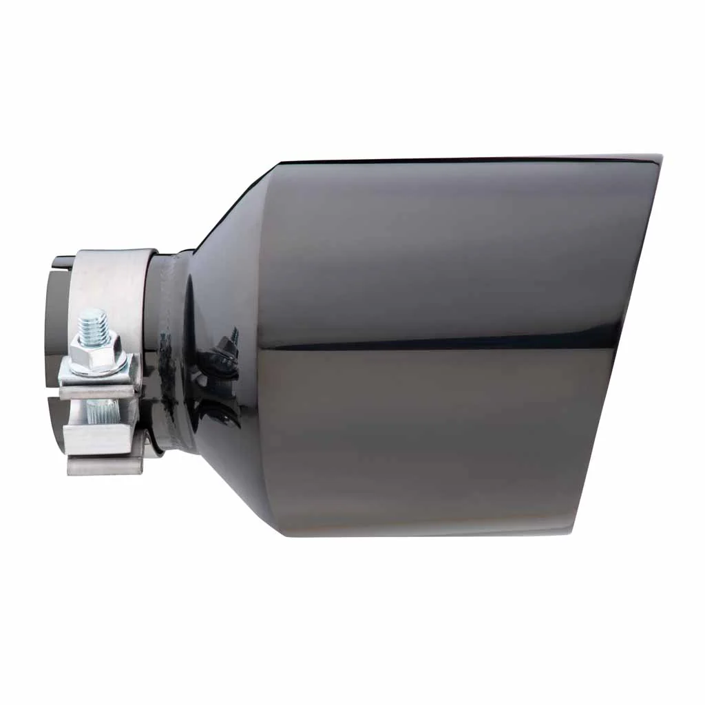 Exhaust Tip Angle Cut Inner Cone 3" In - 127mm Out 8" Long 304 Black Chrome - Image 3