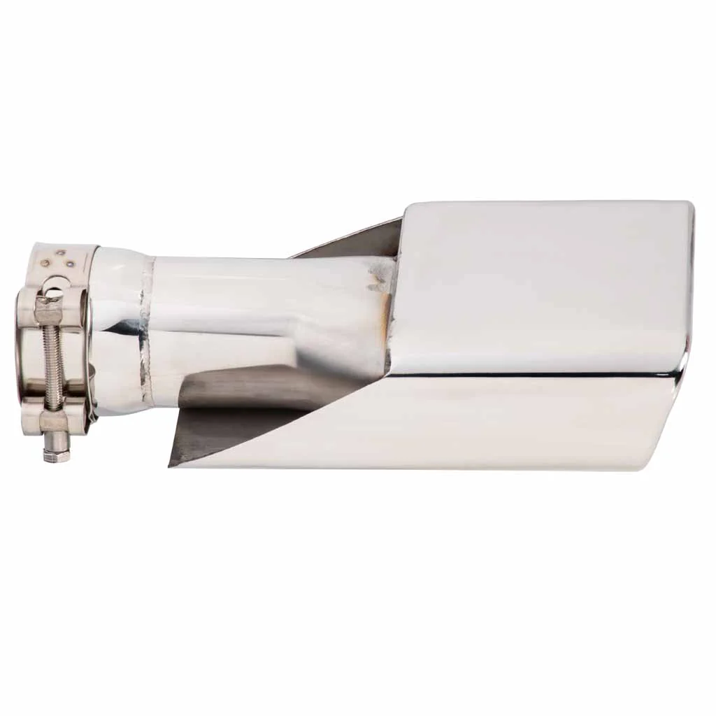 Exhaust Tip Rolled in Angle Cut 2.25 Inch Inlet 304 Stainless Steel XA XB - Image 3