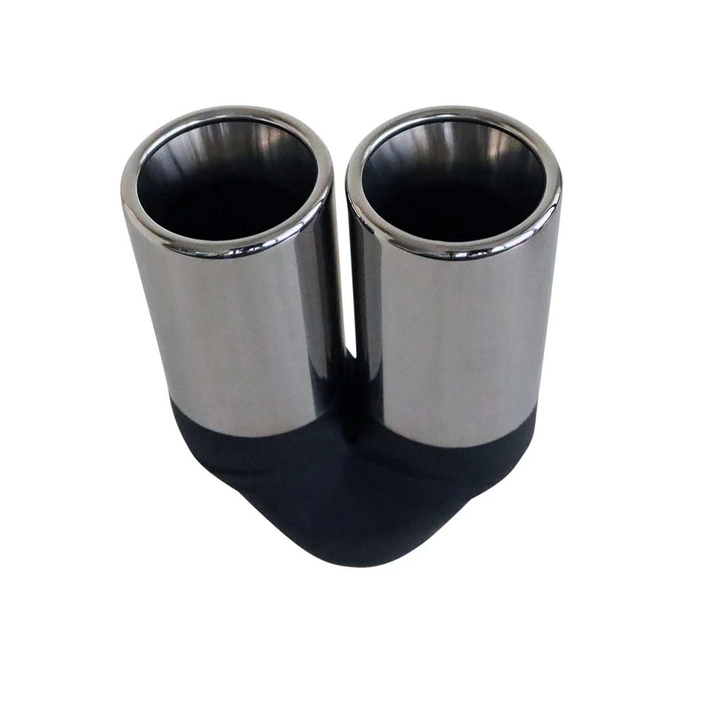 Exhaust Tip Straight Cut Rolled Inner Cone 2.25" In Dual 3" Out 304 Stainless - Image 2