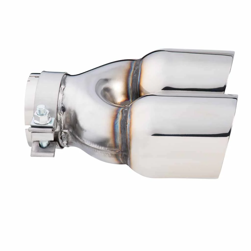 Exhaust Tip Y-Piece Inner Cone 3 Inch In - Dual 3.5" Out 9" Long RHS Polished SS - Image 3