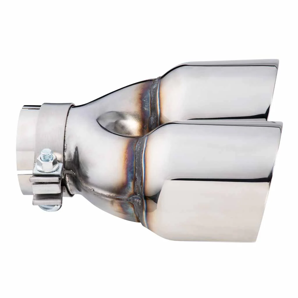 Exhaust Tip Y-Piece Inner Cone 3 Inch In - Dual 4" Out 9" Long RHS Polished SS - Image 3
