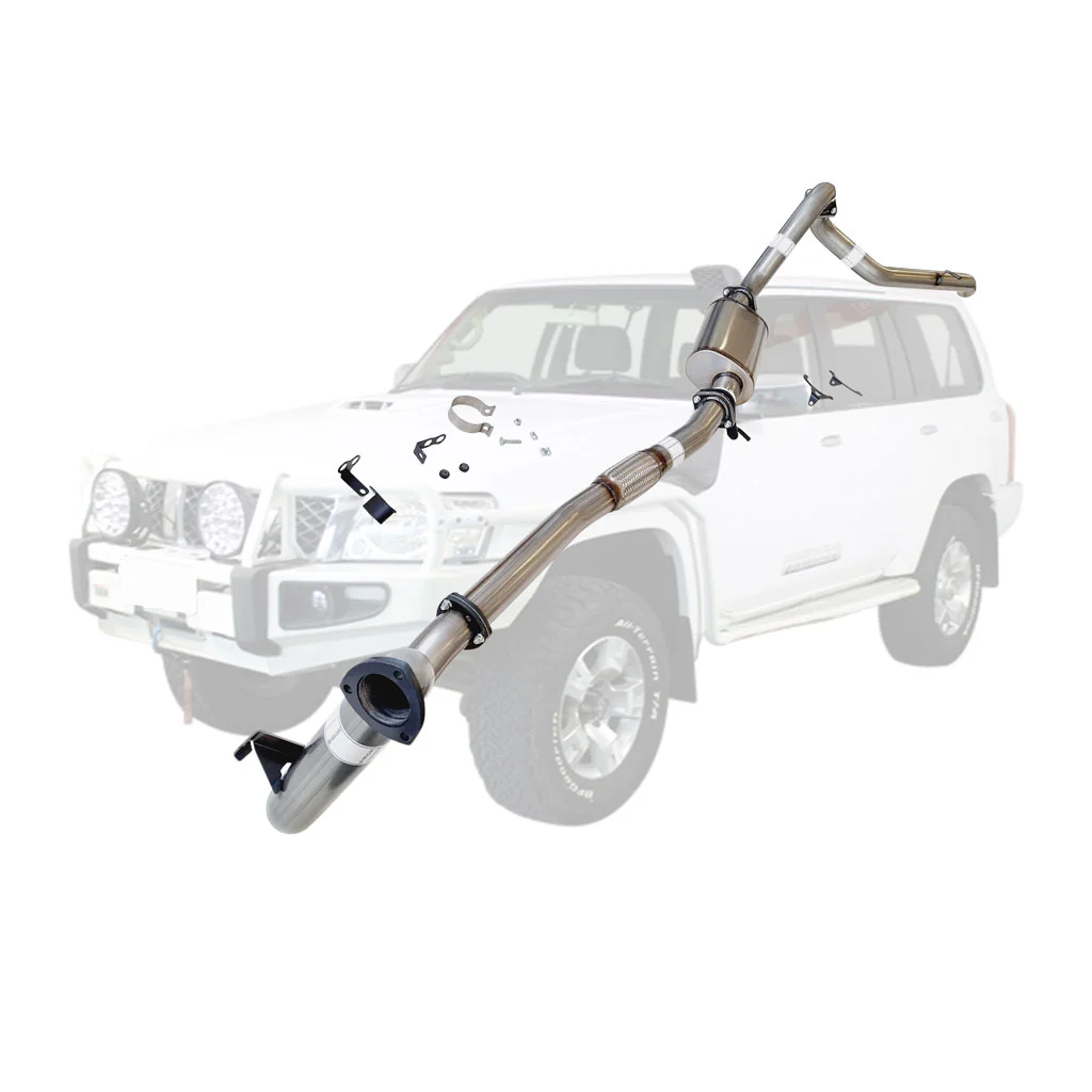 Nissan Patrol Y61 GU 3L ZD30 Wagon 3 Inch Turbo Back Exhaust 2000-2016 (Does not suit Coil Tower Braces) - Image 9
