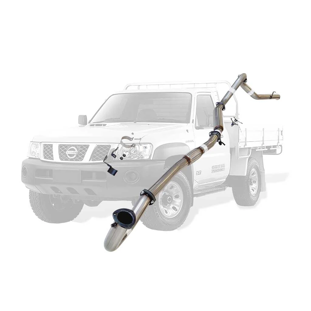 Nissan Patrol Y61 GU 4.2L TD42 Ute 3 Inch Dump Pipe Back Exhaust 1996 - 2006 (Does not suit Coil Tower Braces) - Image 3