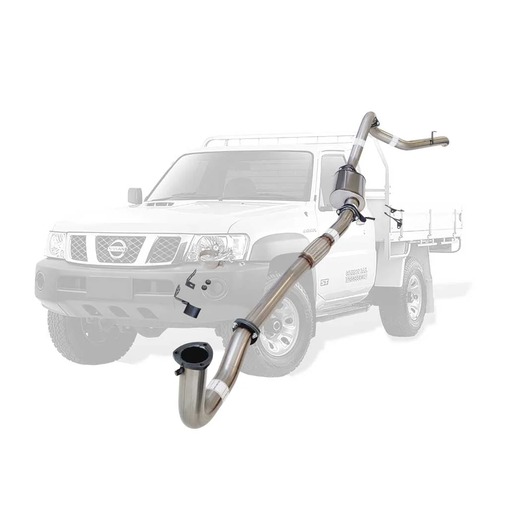Nissan Patrol Y61 GU 4.2L TD42 Ute 3 Inch Dump Pipe Back Exhaust 1996 - 2006 (Does not suit Coil Tower Braces) - Image 5