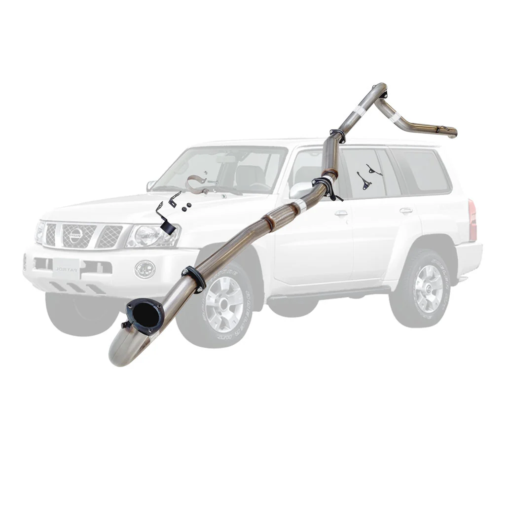 Nissan Patrol Y61 GU TD42 Wagon 3 Inch Dump Pipe Back Exhaust (Does not suit Coil Tower Braces) - Image 3