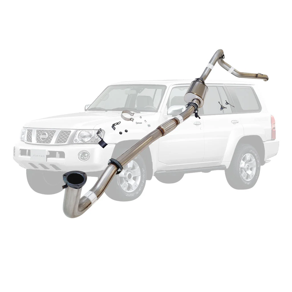 Nissan Patrol Y61 GU TD42 Wagon 3 Inch Dump Pipe Back Exhaust (Does not suit Coil Tower Braces) - Image 5
