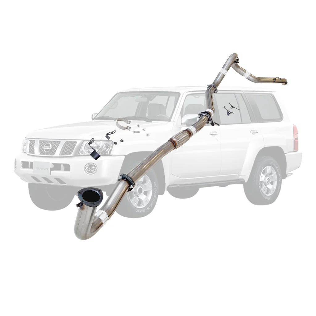 Nissan Patrol Y61 GU TD42 Wagon 3 Inch Dump Pipe Back Exhaust (Does not suit Coil Tower Braces) - Image 7