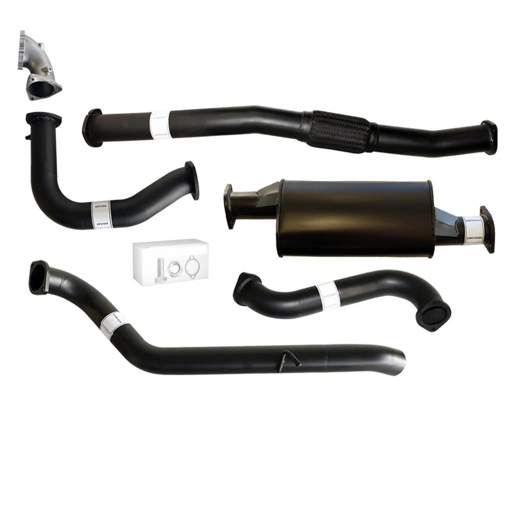 Nissan Patrol Y61 GU TD42 Wagon 3 Inch Turbo Back Exhaust with Stainless Cast Dump Pipe (Does not suit Coil Tower Braces) - Image 4