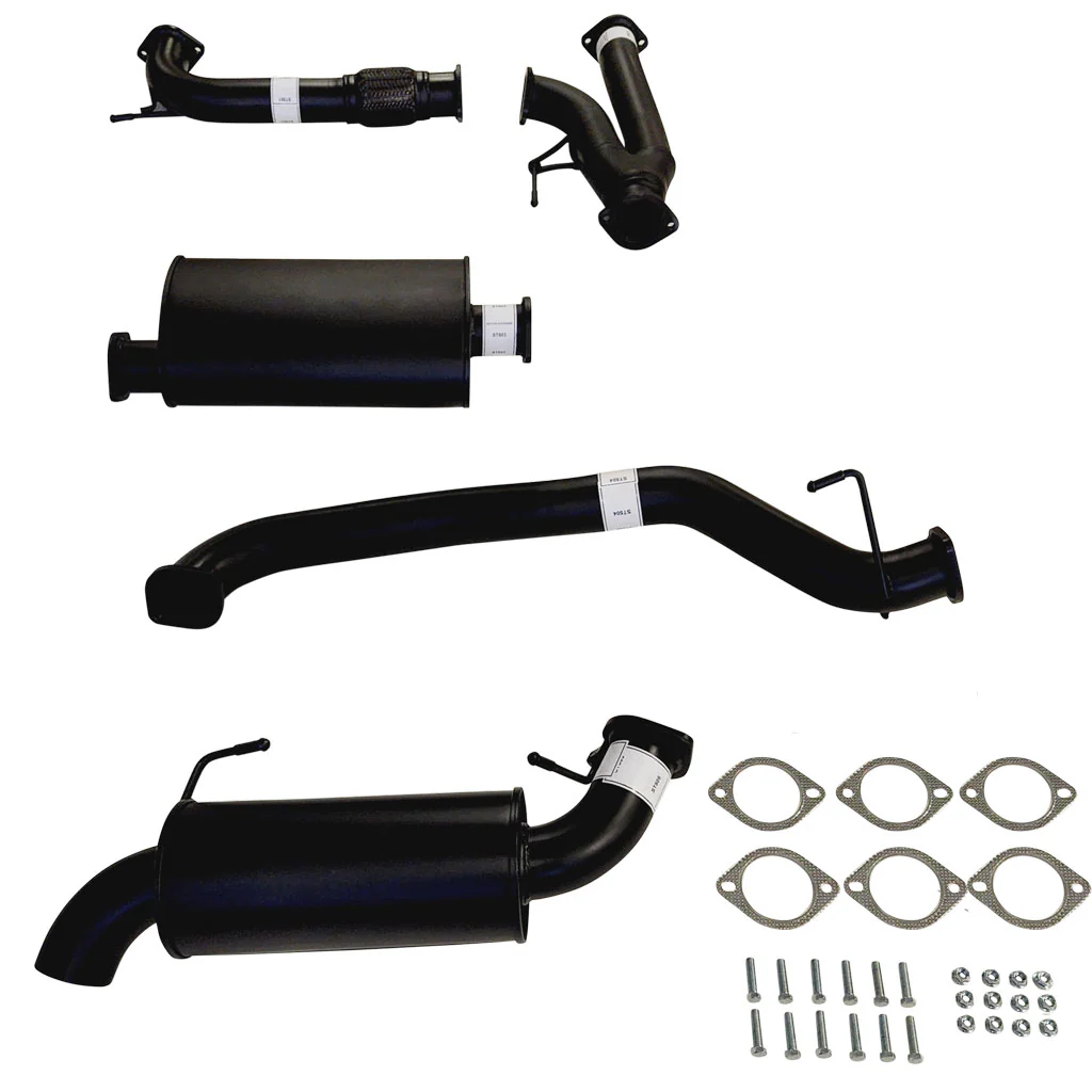Nissan Y62 Patrol 3 Inch Cat Back Exhaust with Center Muffler and Rear Muffler - Image 2
