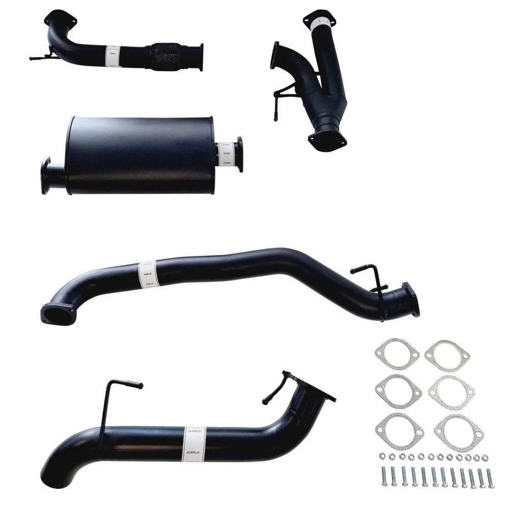 Nissan Y62 Patrol 3 Inch Cat Back Exhaust with Center Muffler and Straight Tail - Image 2