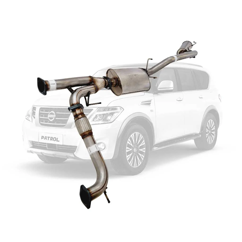 Nissan Y62 Patrol 3" Stainless Exhaust with Center And Rear Muffler
